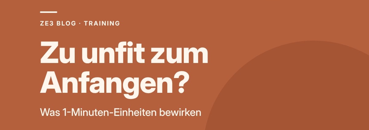 Zu unfit zum Anfangen? Was 1-Minuten-Einheiten bewirken