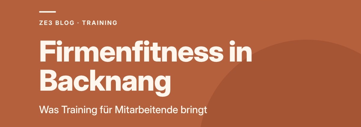 Firmenfitness in Backnang: Was Training für Mitarbeitende bringt